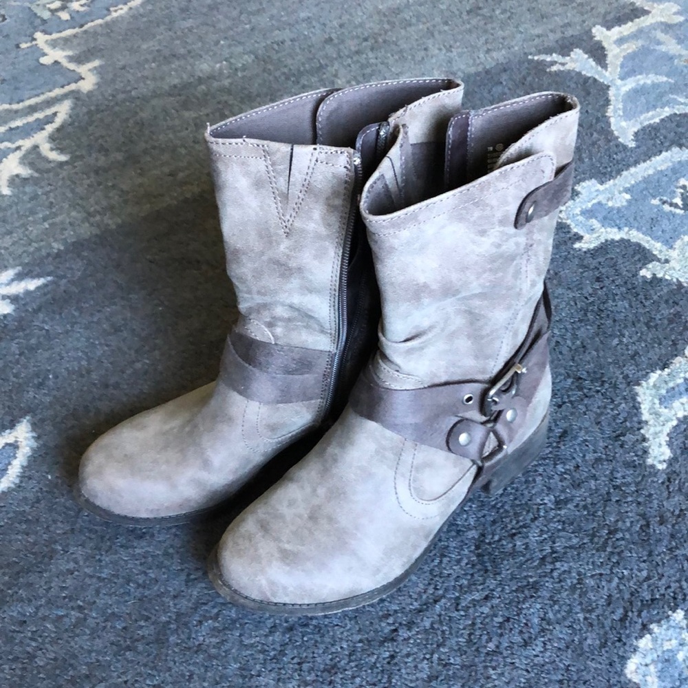 Taupe Moto boots size 7